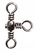 Фото вертлюг тройной 90 град. rarrel cross-line swivel, цвет black nikel, размер 7, (100шт.)
