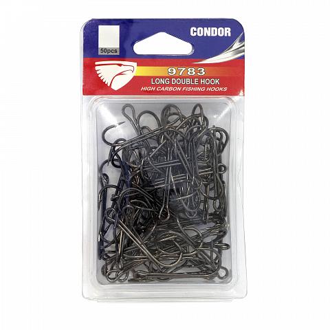 Фото крючок-двойник condor long double hook №6 bn (50 шт/упак)