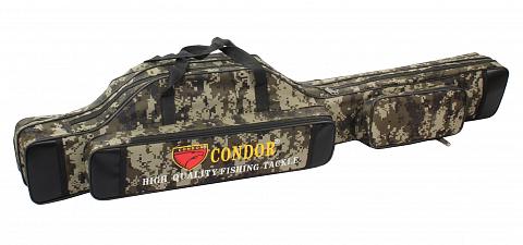 Фото чехол для удилищ двухсекционный condor кмф l-150, проволочный каркас, (4 расцветки)