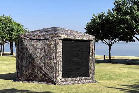 Фото шатер туристический kyoda 6 сторон, р.360*360*238см, плотн190т, 210d, цвет кмф