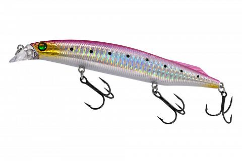 Фото воблер kyoda sibas minnow-125f, длина 12,5 см, вес 22 гр, цвет p274, заглубление 0,6-0,8 м.