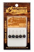 Фото мормышка тульская дробинка 4.5 черное серебро (5 шт), вес - 0,83 гр.