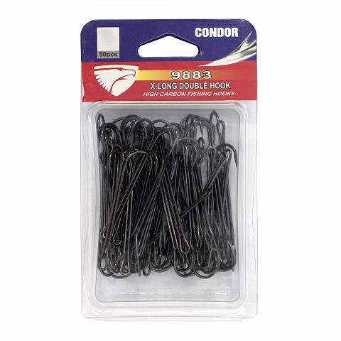 Фото крючок-двойник condor x-long double hook №2 bn (50 шт/упак)