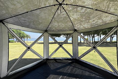 Фото шатер туристический kyoda 6 сторон, р.360*360*238см, плотн190т, 210d, цвет кмф