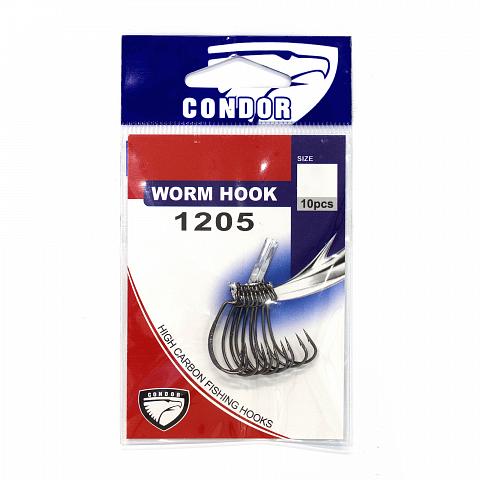 Фото крючок офсетный condor worm hook №5 bn (50 шт/упак)